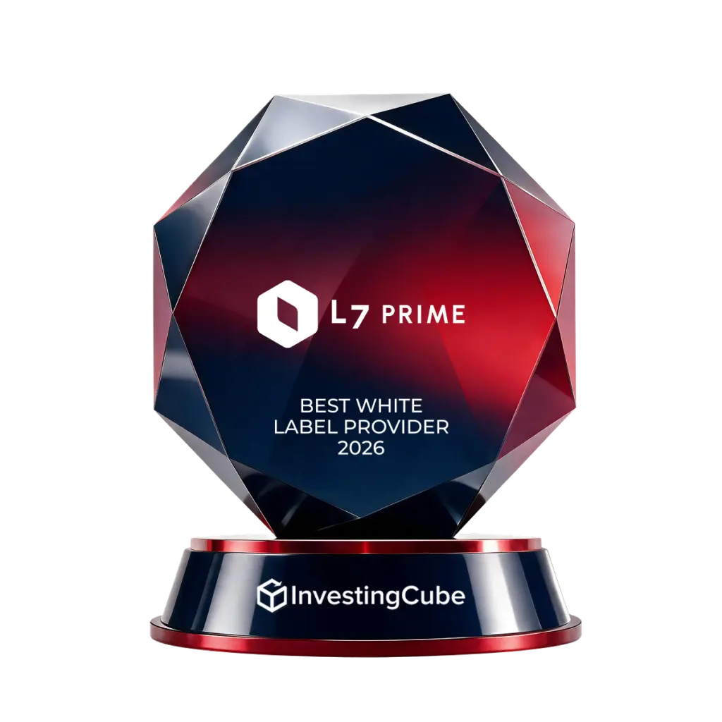 Best White Label Provider 2026 — InvestingCube Global Awards trophy