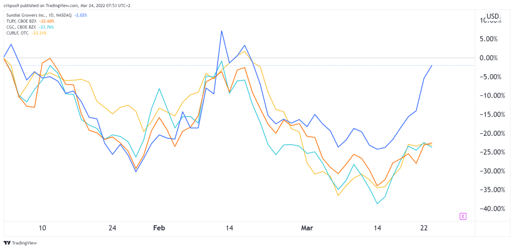 sndl stock price target 2021