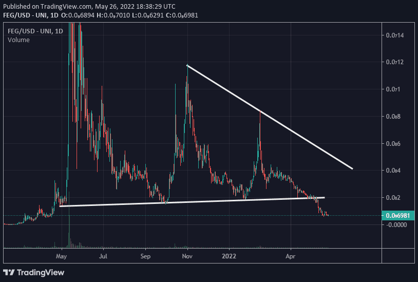 سقوط قیمت توکن FEG| سطح حمایت بعدی در کدام نقطه قرار دارد؟