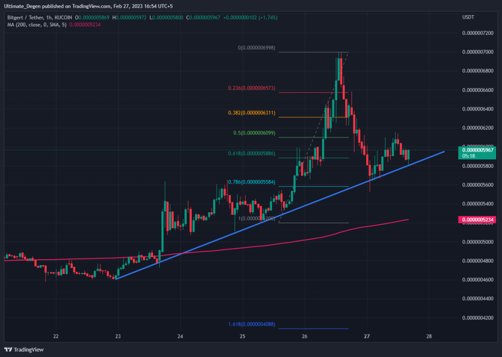 Bitgert hourly chart