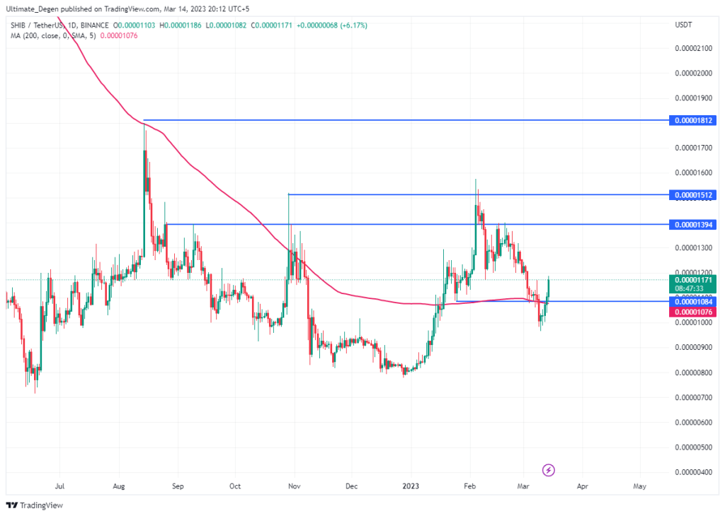 Shiba Inu coin chart