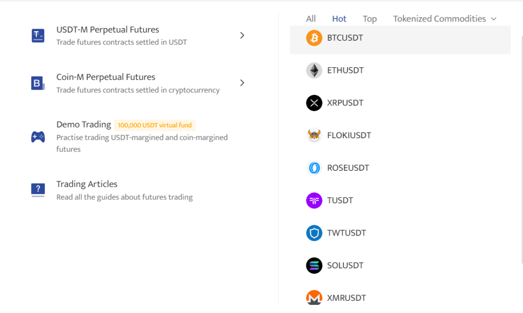 Hot coins BTCC exchange